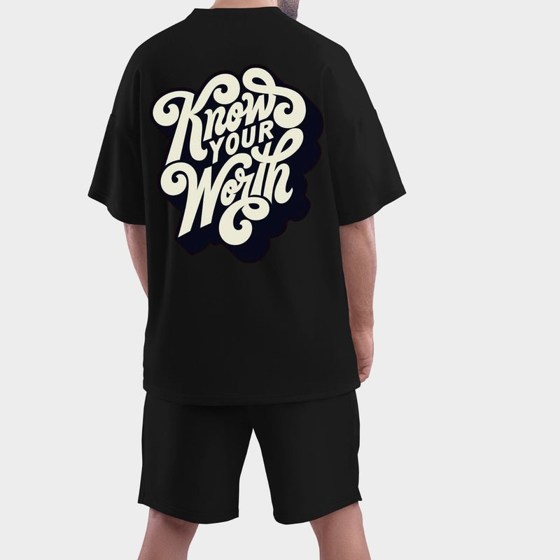 ROUND NECK | BLACK | KNOW YOUR WORTH - Teestra