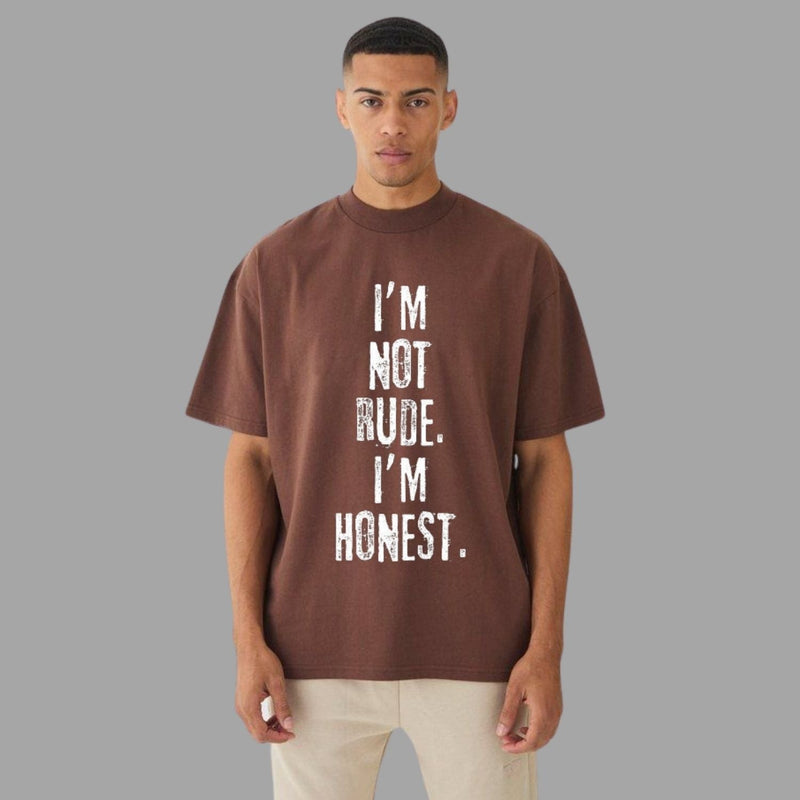 ROUND NECK | BROWN | RUDE - Teestra