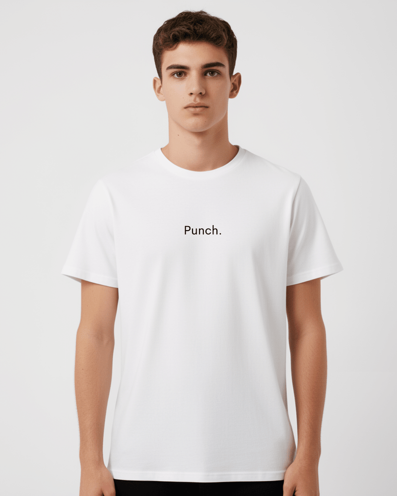 Round Neck | White | Punch - Teestra