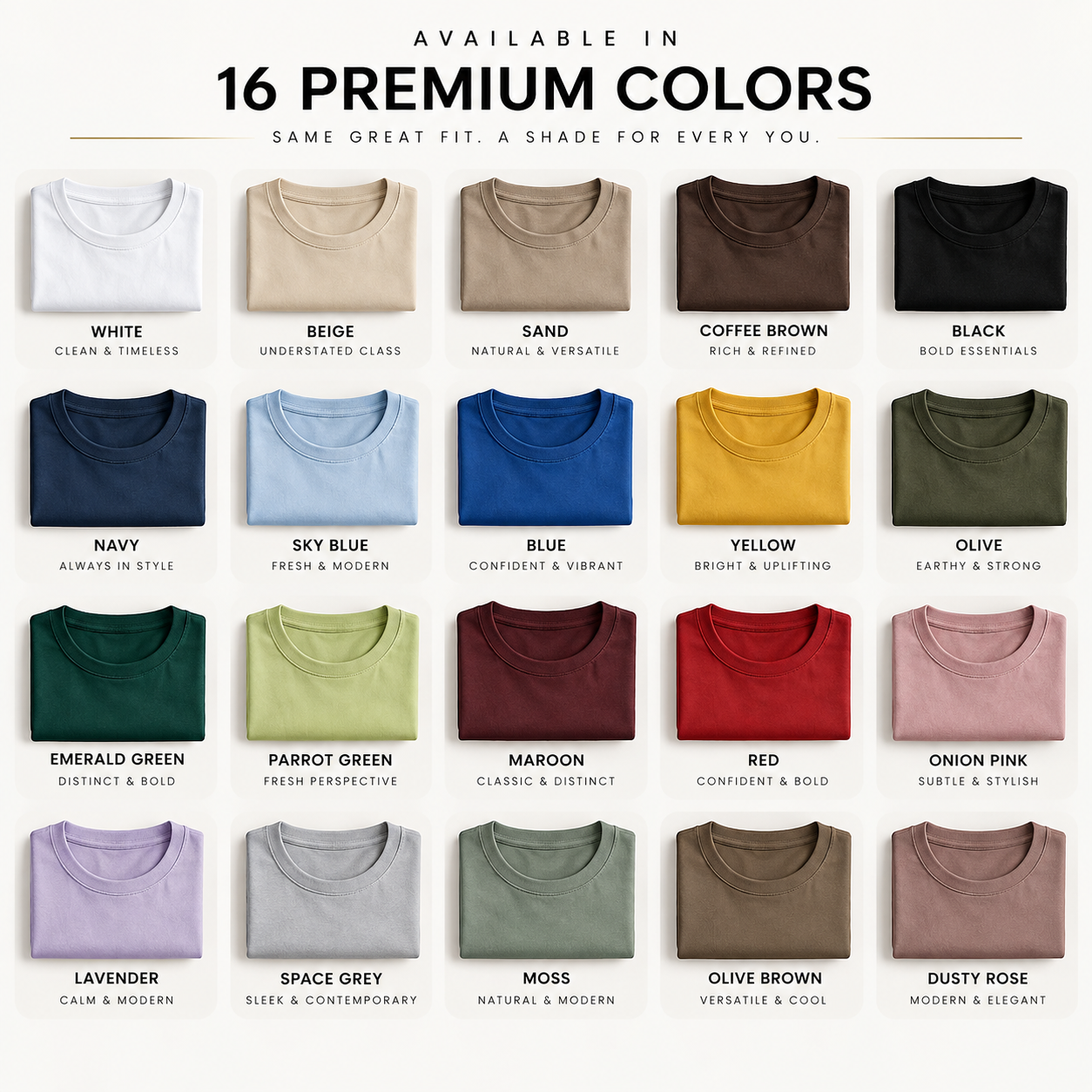 Pick Any 4 Plain T-Shirts  ₹350 each | Free Shipping