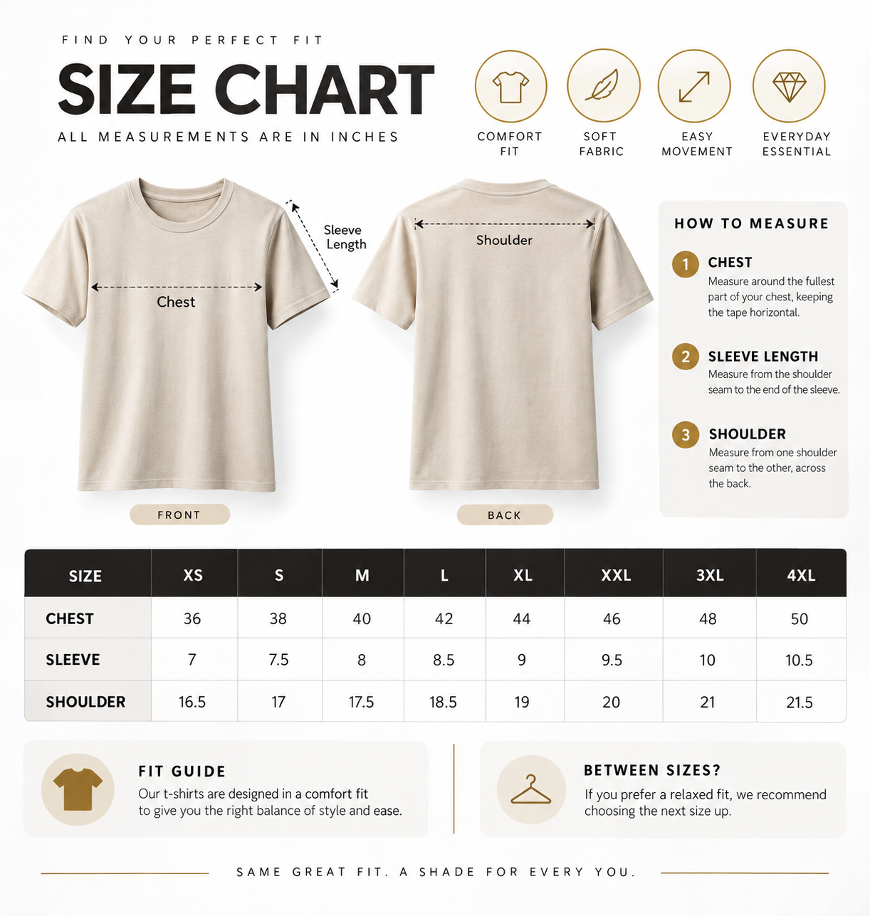 Pick Any 4 Plain T-Shirts  ₹350 each | Free Shipping