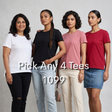 Choose Any 4 Women's Premium Cotton Tees