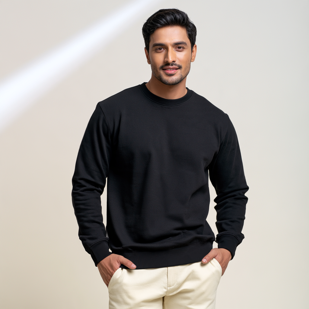 Men's Heavyweight Fleece Sweatshirt - 300 GSM Pure Cotton