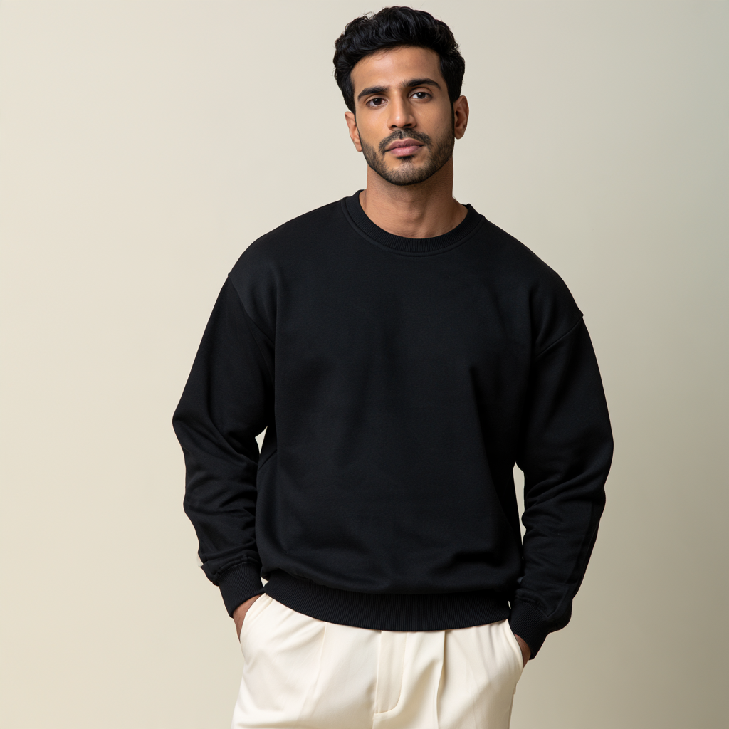 Men's Heavyweight Fleece Sweatshirt - 300 GSM Pure Cotton