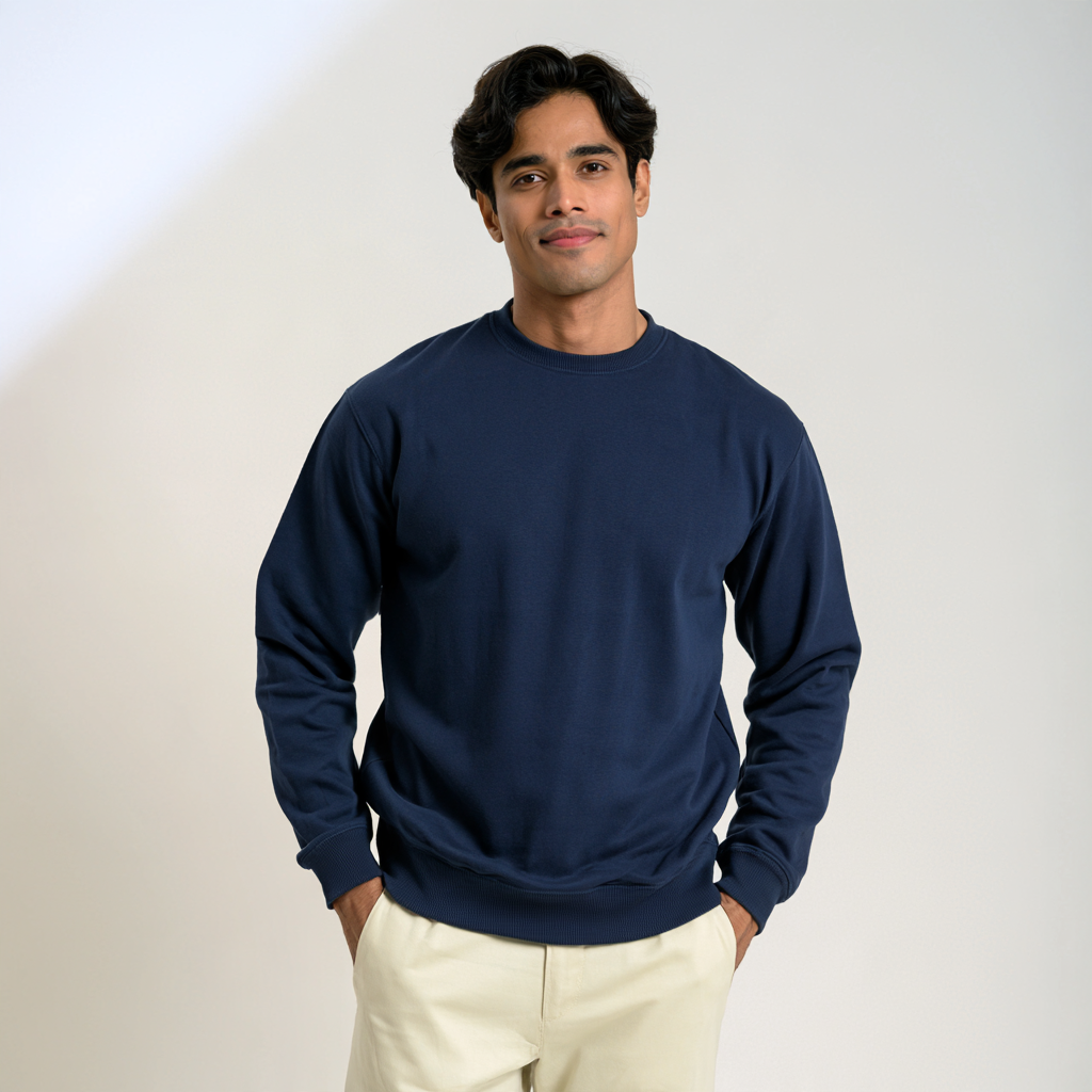 Men's Heavyweight Fleece Sweatshirt - 300 GSM Pure Cotton