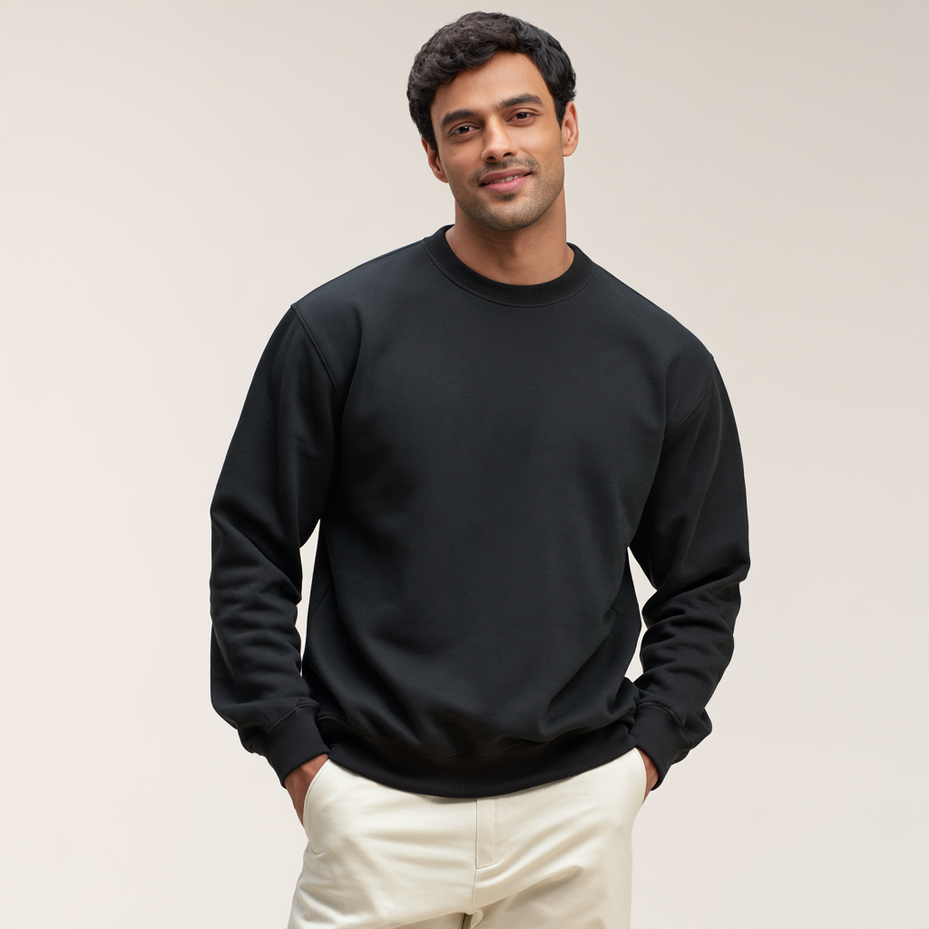 Men's Heavyweight Fleece Sweatshirt - 300 GSM Pure Cotton