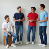B2B White Label | Round Neck Tee | 100% Double Biowashed Cotton | 180 GSM | Pack of 5 - Teestra