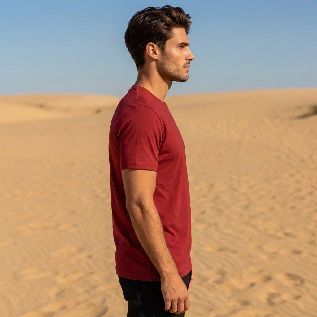 Bamboo Cotton Tee — Ember - Teestra