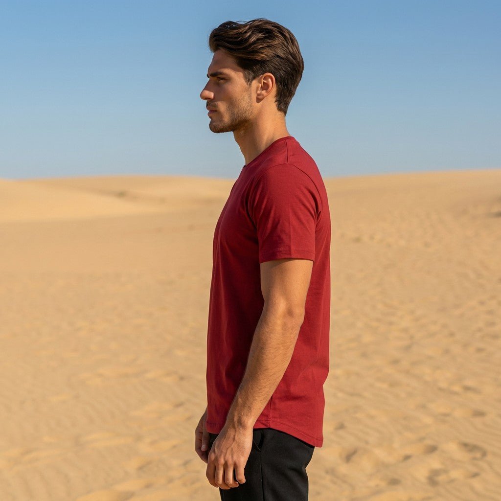 Bamboo Cotton Tee — Ember - Teestra