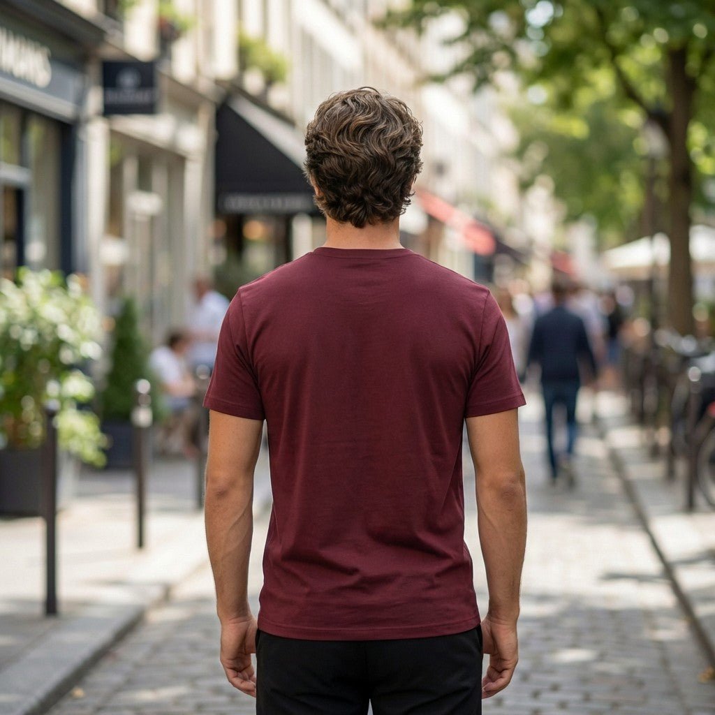 Bamboo Cotton Tee — Merlot - Teestra