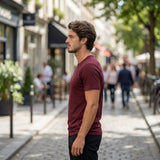Bamboo Cotton Tee — Merlot - Teestra