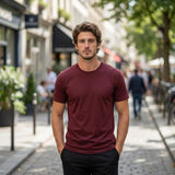 Bamboo Cotton Tee — Merlot - Teestra
