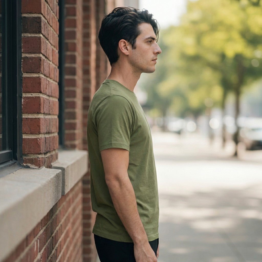 Bamboo Cotton Tee — Moss - Teestra
