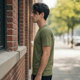 Bamboo Cotton Tee — Moss - Teestra