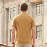 Camel Plain Round Neck Tshirt - Teestra