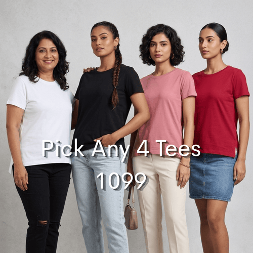 Choose Any 4 Women's Premium Cotton Tees