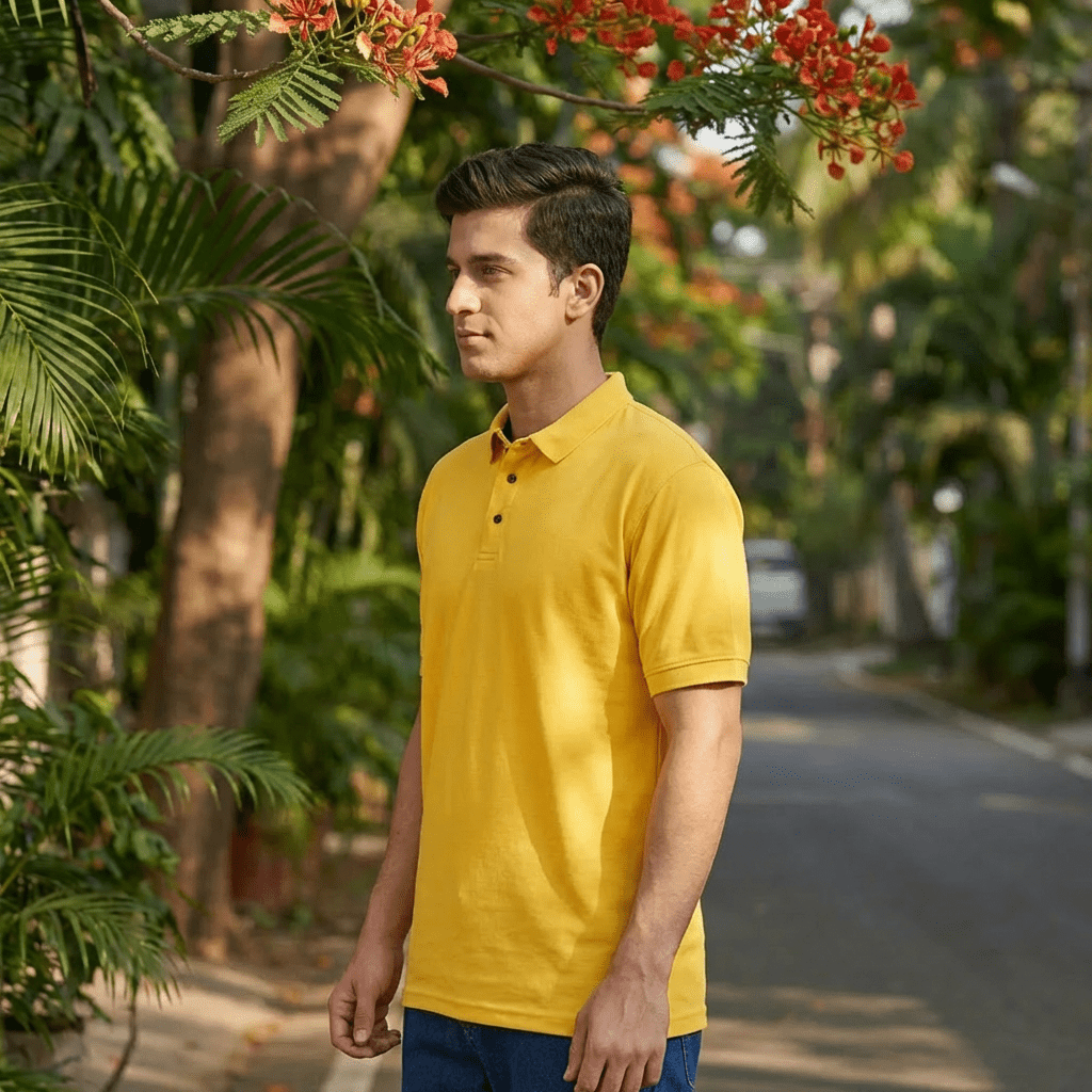 Golfer | Mens Polo | Banana Yellow - Teestra