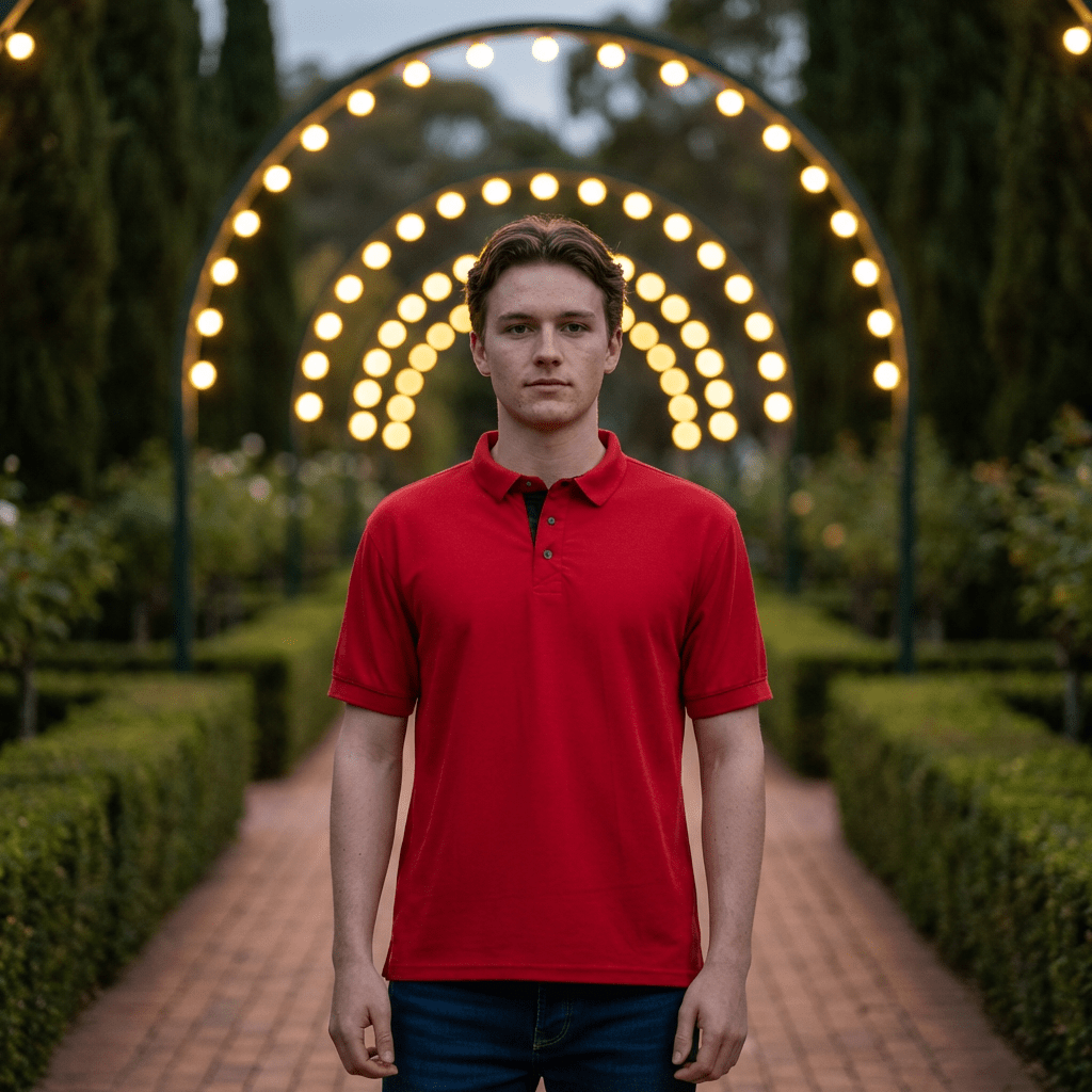 Golfer | Mens Polo | Blaze Red - Teestra