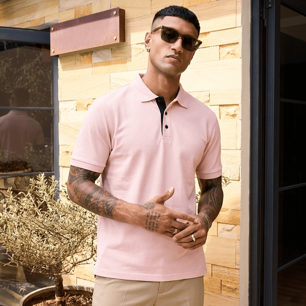 Golfer | Mens Polo | Pink - Teestra