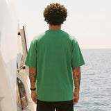 Heavy Gauge Oversized Green  Solid T-Shirt | 240 GSM Thick Cotton