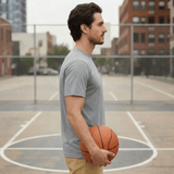 Space Grey Plain Round Neck Tshirt