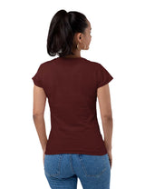 HAPPINESS IS A JOURNEY PRINTED TSHIRT - MAROON - Teestra