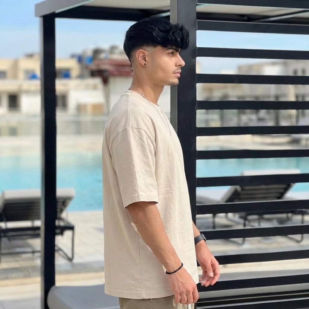Heavy Gauge Oversized Beige Solid T-Shirt | 240 GSM Thick Cotton - Teestra