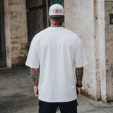 Heavy Gauge Oversized White Solid T-Shirt | 240 GSM Thick Cotton - Teestra