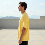 Heavy Gauge Oversized Yellow Solid T-Shirt | 240 GSM Thick Cotton - Teestra