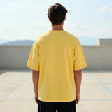 Heavy Gauge Oversized Yellow Solid T-Shirt | 240 GSM Thick Cotton - Teestra
