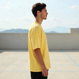 Heavy Gauge Oversized Yellow Solid T-Shirt | 240 GSM Thick Cotton - Teestra