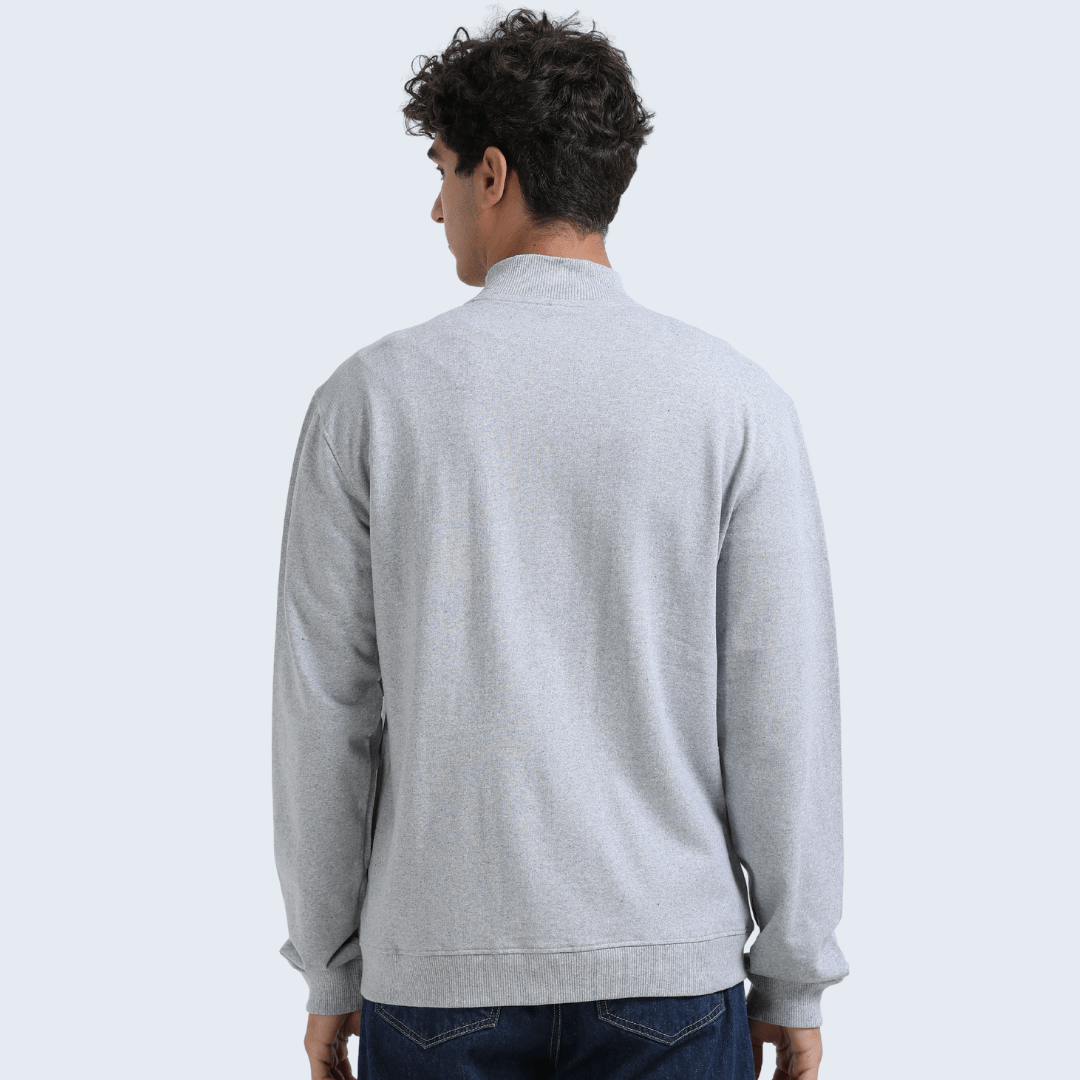 Grey High Neck Jacket - Teestra