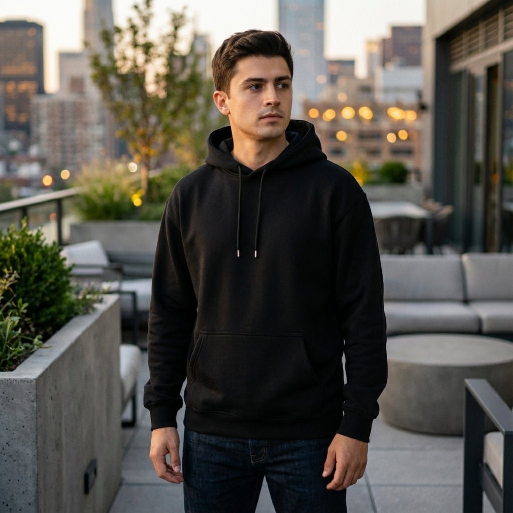 Hoodie | Men | Black - Teestra