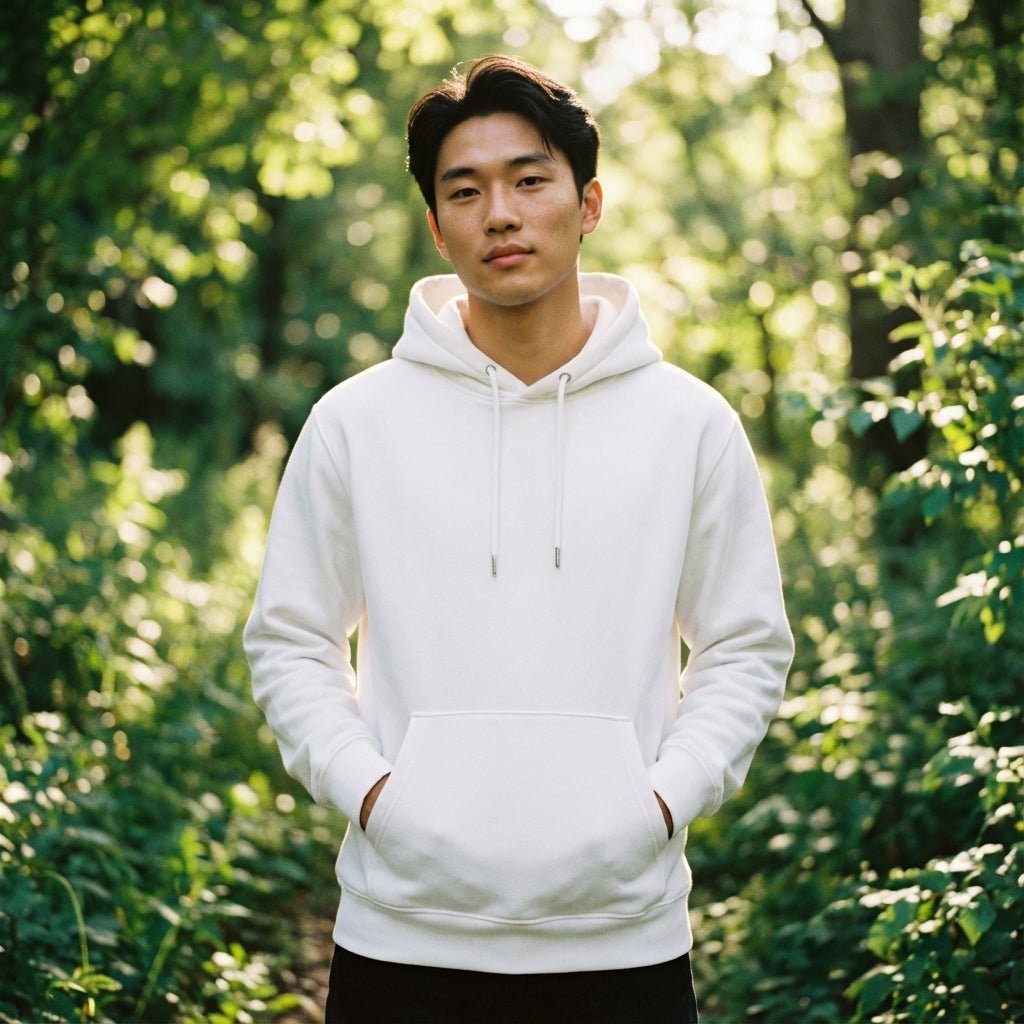 Hoodie | Men | White - Teestra