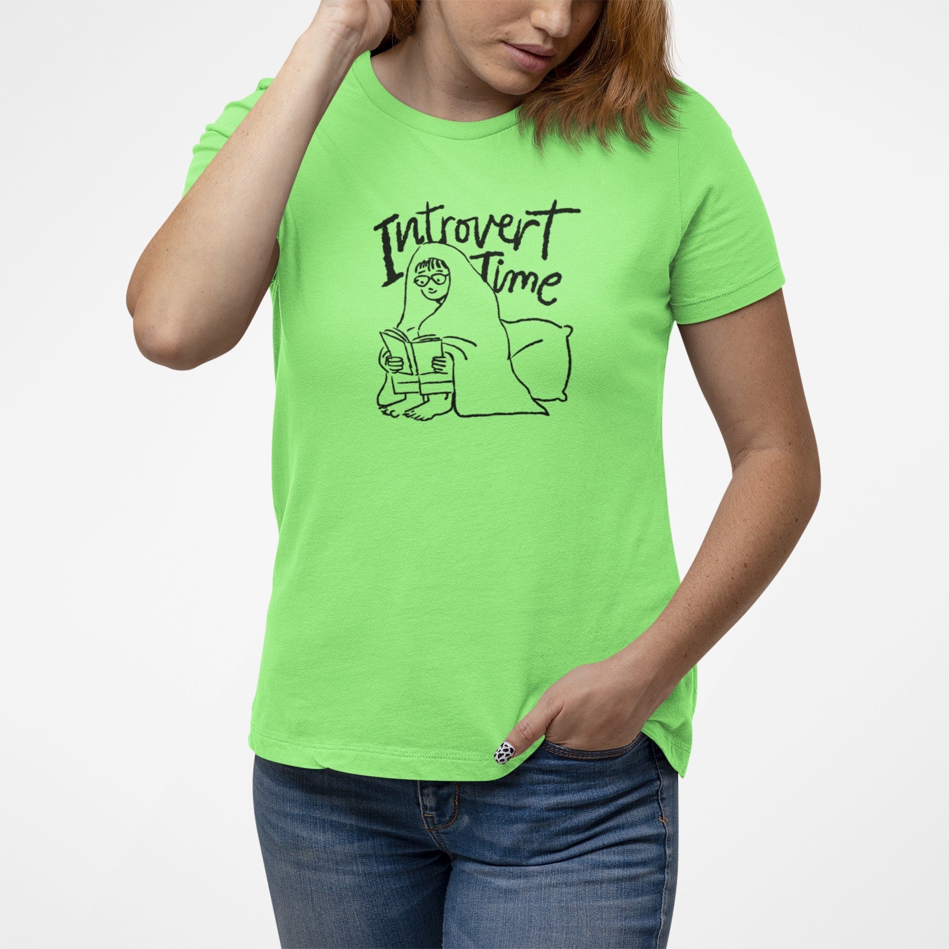 INTROVERT TIME PRINTED TSHIRT - Teestra