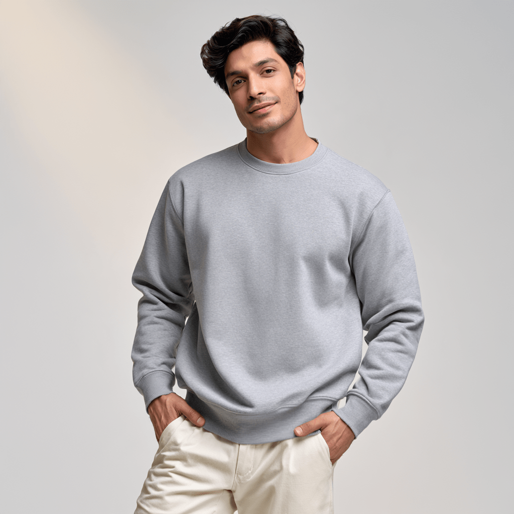 Men's Heavyweight Fleece Sweatshirt - 300 GSM Pure Cotton - Teestra
