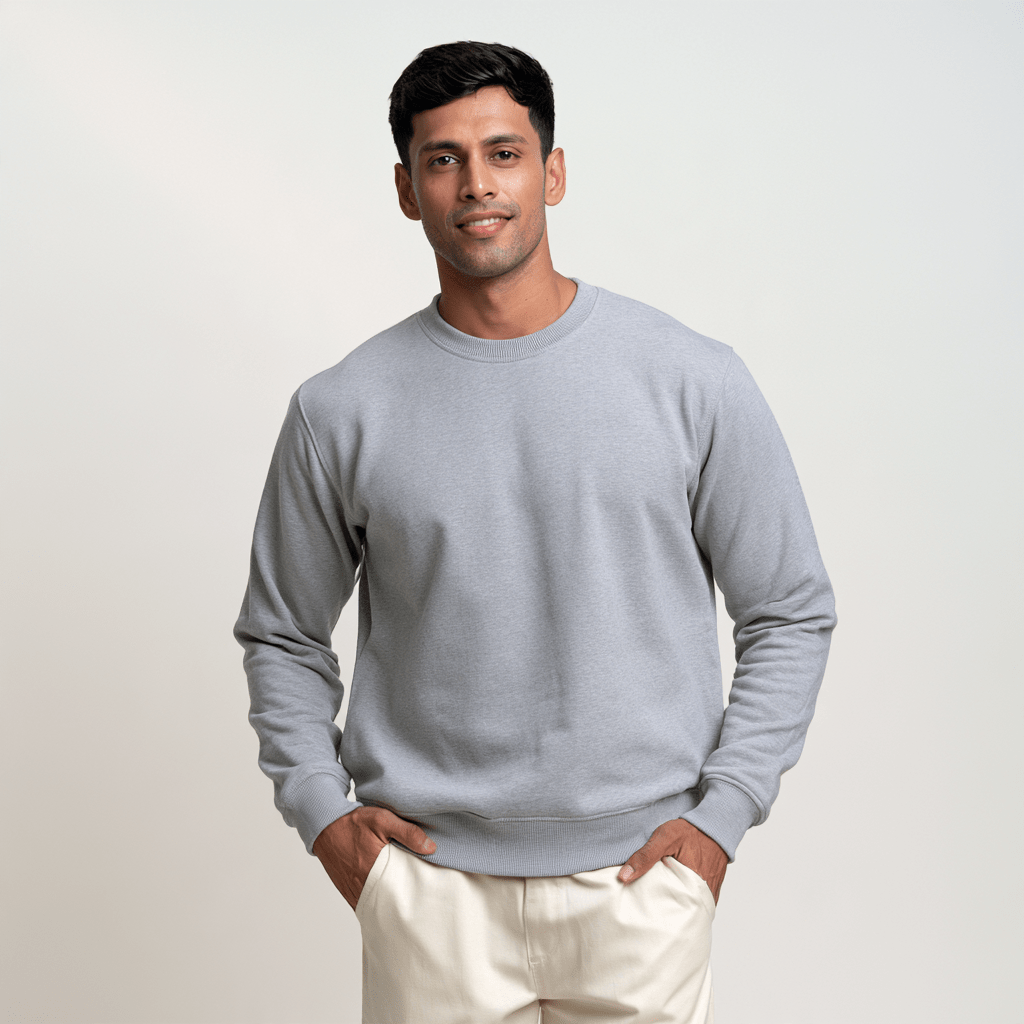 Men's Heavyweight Fleece Sweatshirt - 300 GSM Pure Cotton - Teestra