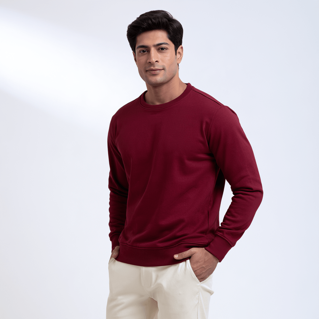 Men's Heavyweight Fleece Sweatshirt - 300 GSM Pure Cotton - Teestra