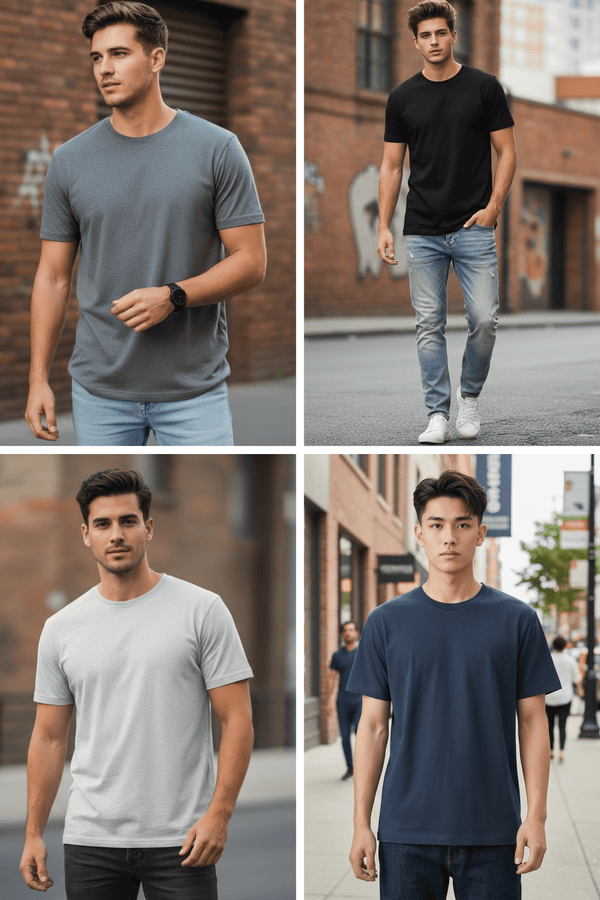 Mens Round Neck | Combo | Super Value Pack Of 4