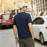 Navy Plain Round Neck Tshirt - Teestra