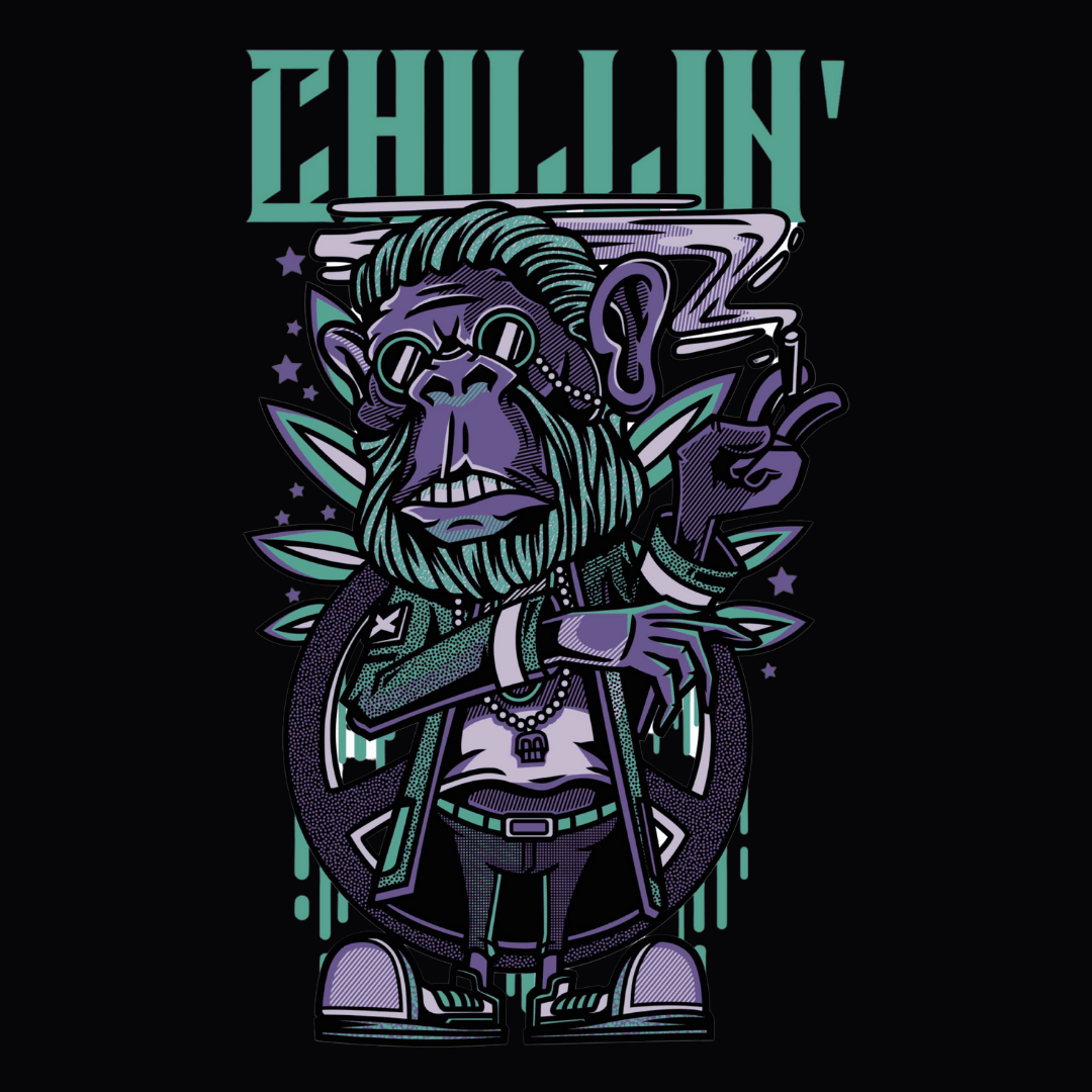OVERSIZED | MEN | BLACK | CHILLIN' - Teestra