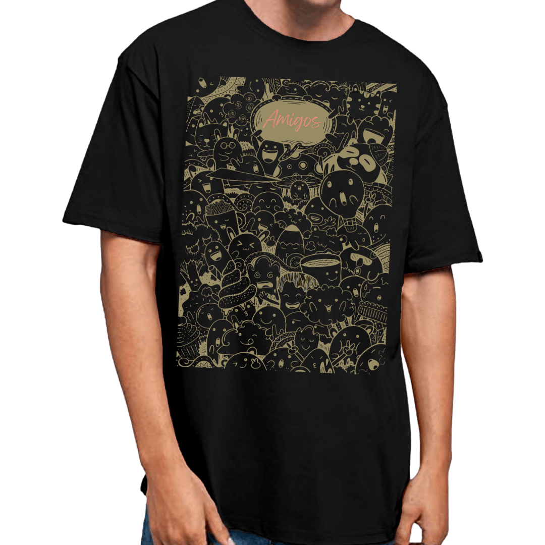 OVERSIZED | MEN | BLACK | CROWD - Teestra