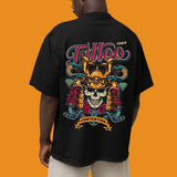 OVERSIZED | MEN | BLACK | TATTOO - Teestra
