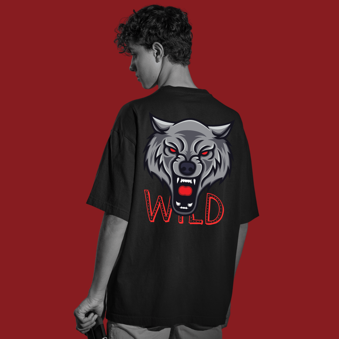 OVERSIZED | MEN | BLACK | WILD - Teestra