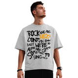 OVERSIZED | MEN | GREY | ROCK & ROLL - Teestra