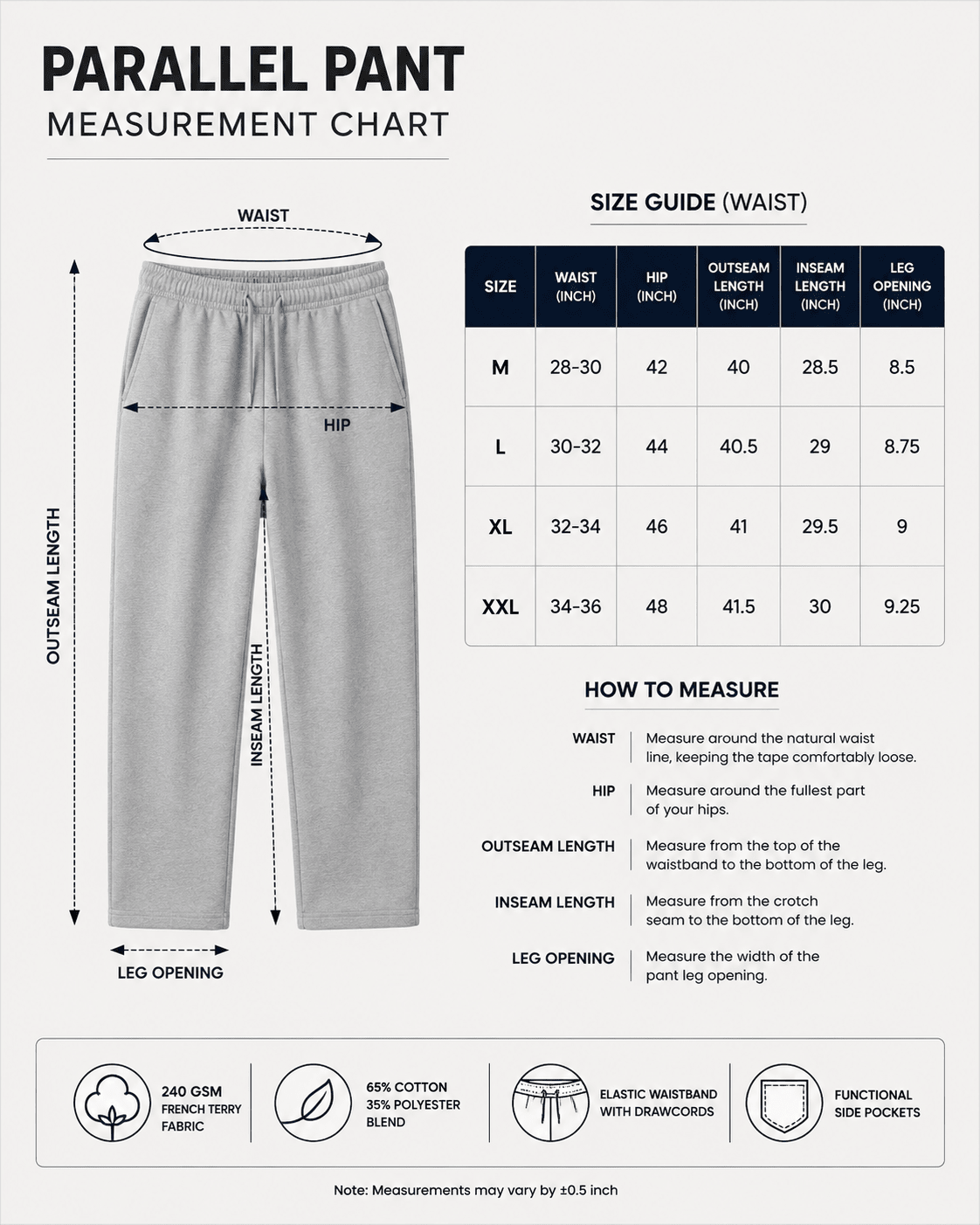 Pack of 2 Black & Grey Cotton Parallel Pants - Teestra
