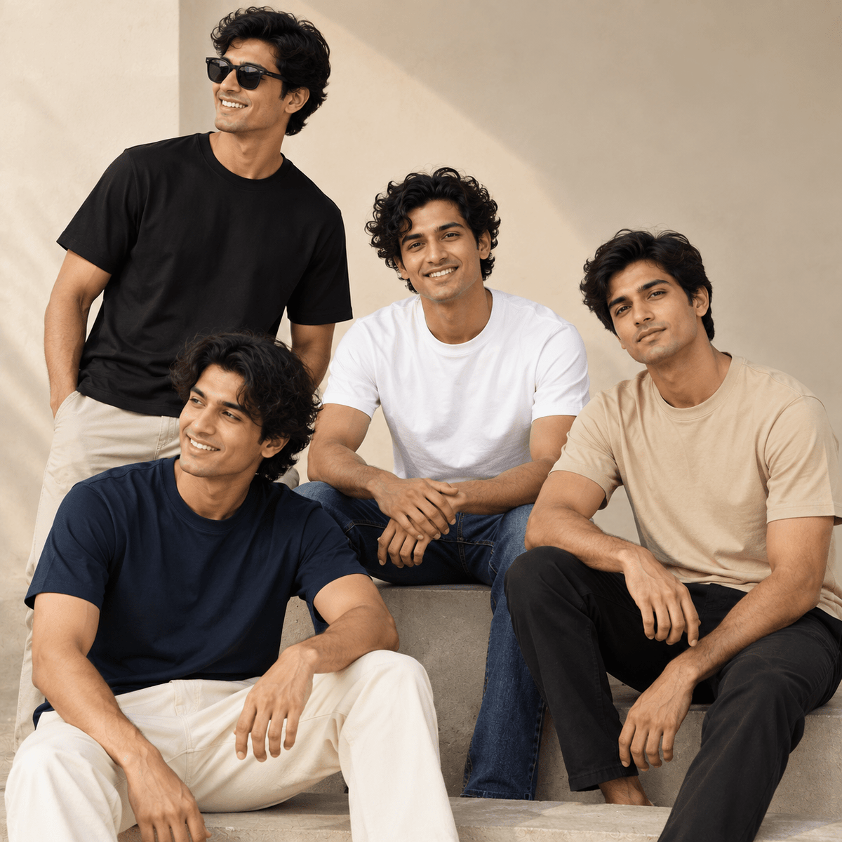 Pick Any 4 Plain T-Shirts ₹350 each | Free Shipping - Teestra