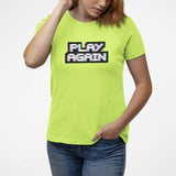 PLAY AGAIN PRINTED TSHIRT - VIVID YELLOW - Teestra