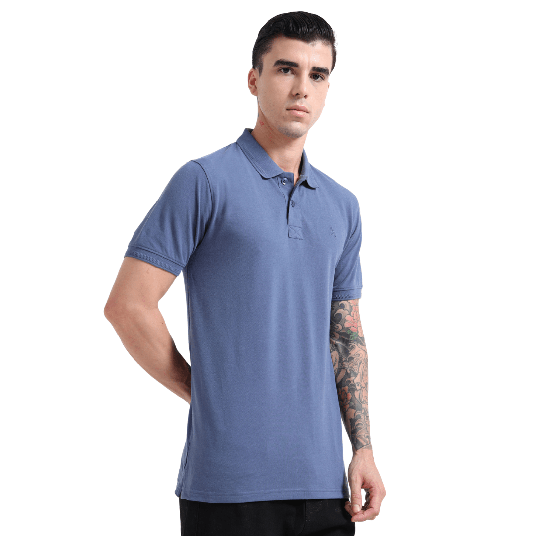 PREMIUM POLO | MEN | COMET BLUE - Teestra