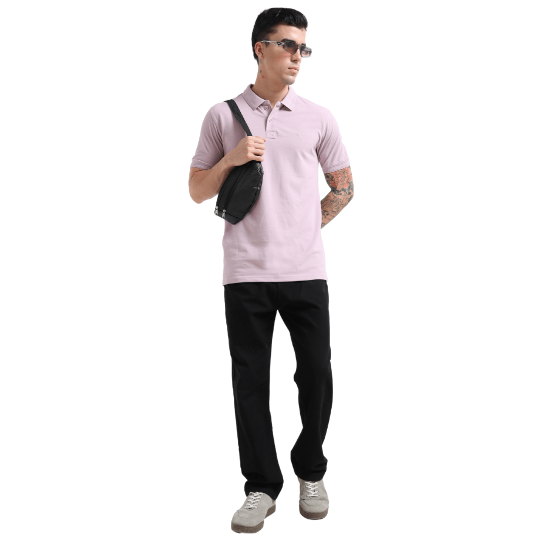 PREMIUM POLO | MEN | LIGHT MAUVE - Teestra